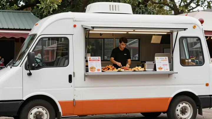 food truck tourist area street food