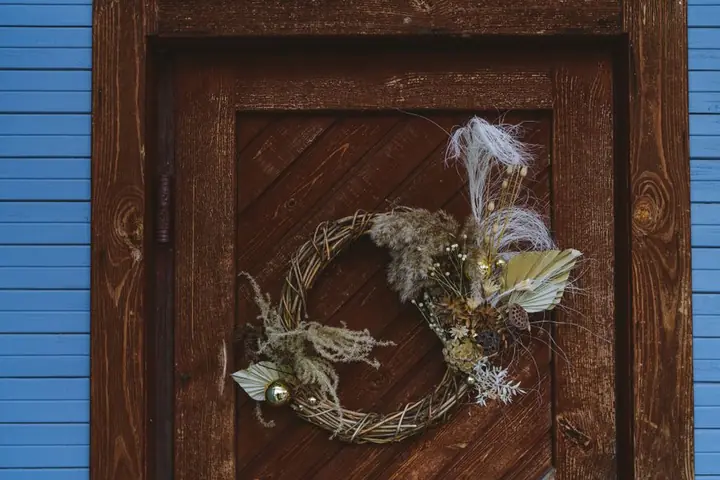 autumn wreath handmade dried flowers