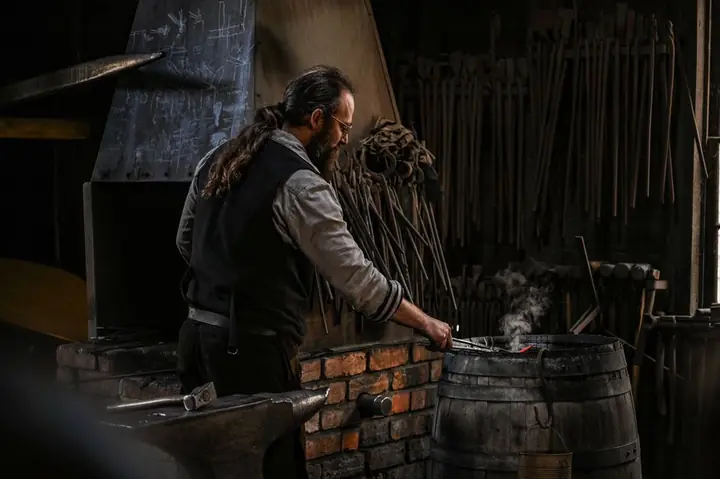 blacksmith forging metal workshop