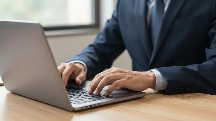 personal assistant working laptop