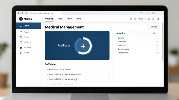 medical data management software interface