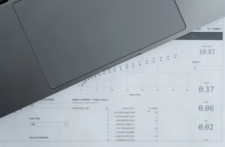 financial model spreadsheet laptop