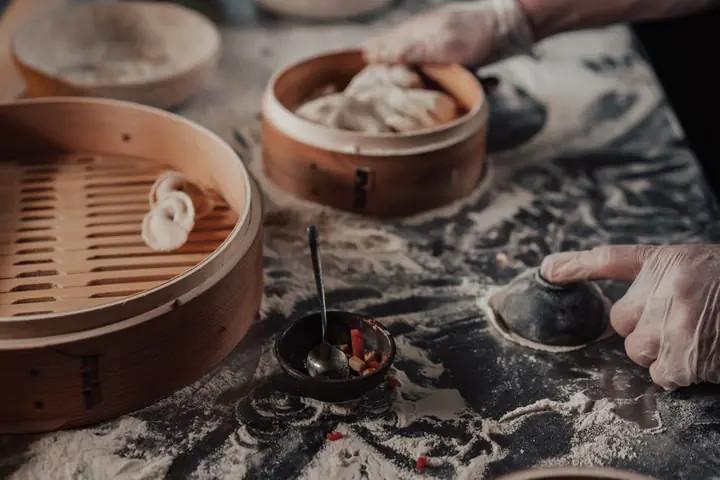 homemade dumplings production