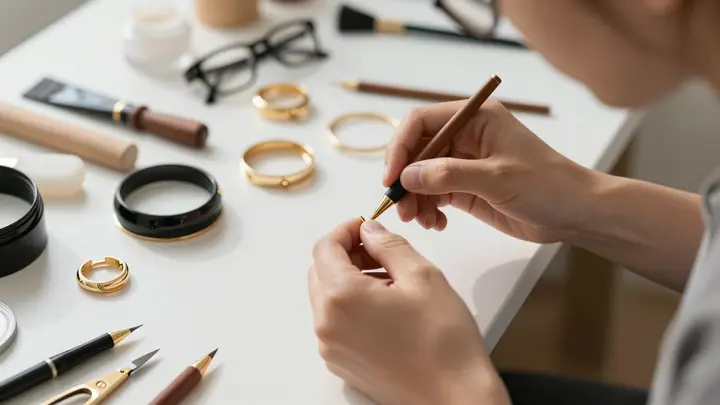artisan crafting luxury accessories