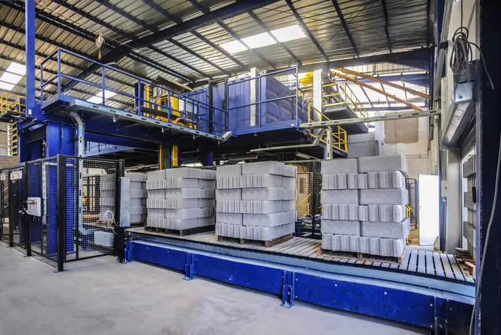 foam concrete blocks production garage