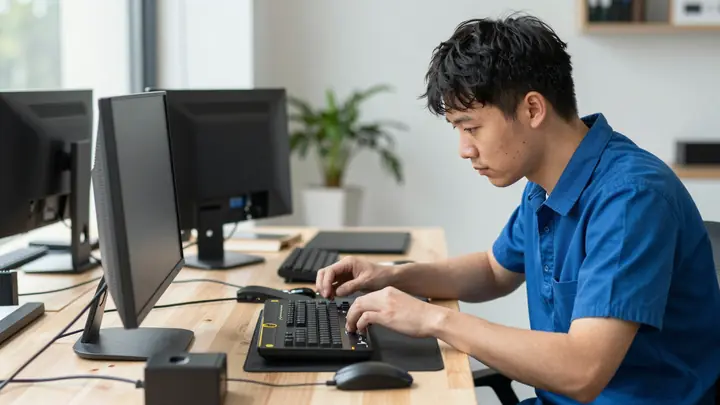 computer repair technician at home