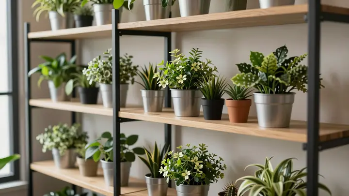 plant hotel indoor storage shelves