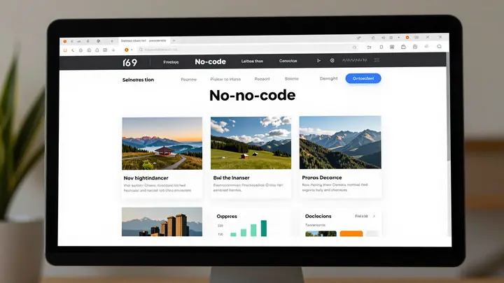 no-code website builder dashboard